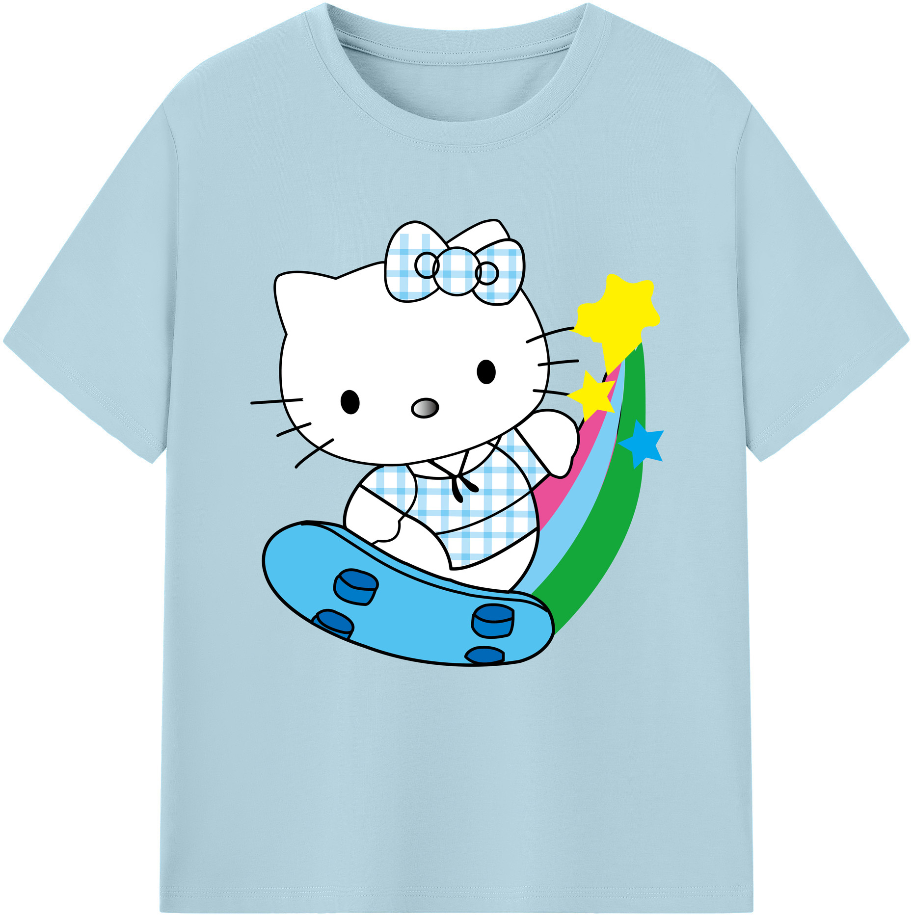 （画像用） Hello Kitty ハローキティ 綿100％半袖Tシャツ（フロントプリント）